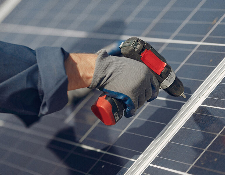 Installation of solar panels for a multi-family home