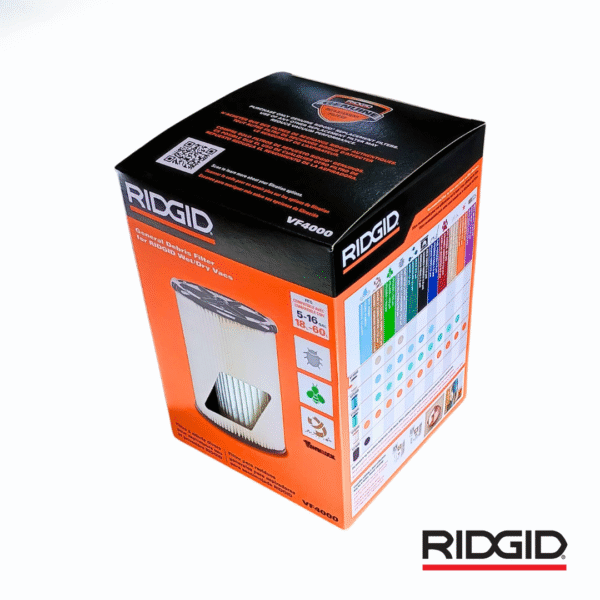 Filtro Papel VF4000 para aspiradoras 6 a 16 gls RIDGID (72947) - Image 6